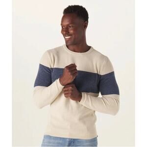 The Normal Brand Sweater Men's M Chenille Colorblock Stripe Crewneck
